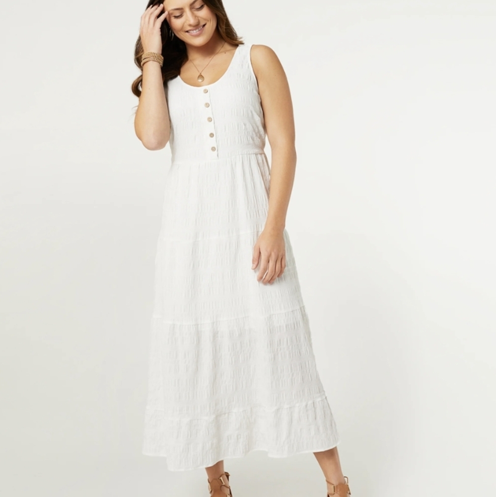 Coco + Carmen Meadow Gauze Tiered Tank Dress S,.S/M NWT